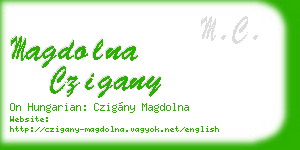 magdolna czigany business card